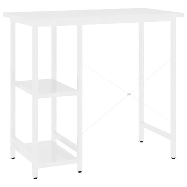 vidaXL PC-bord hvit 80x40x72 cm MDF og metall