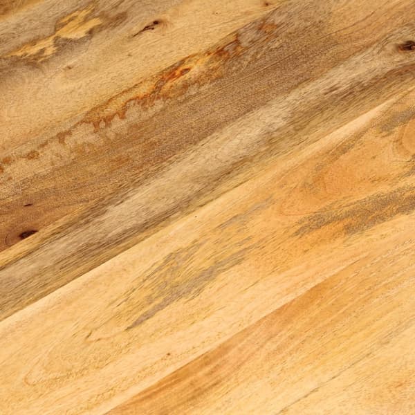 vidaXL Bordplate Ø 90x3,8 cm rund heltre mango