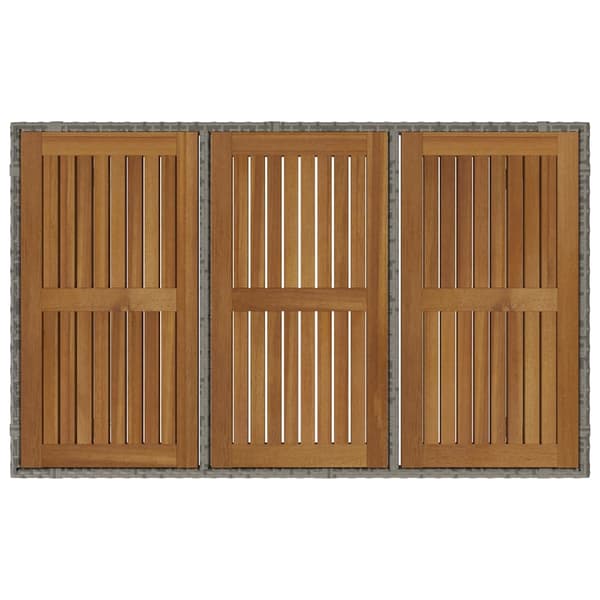 vidaXL Hage Spisegruppe 5 pcs Grå og Brun polyrotting