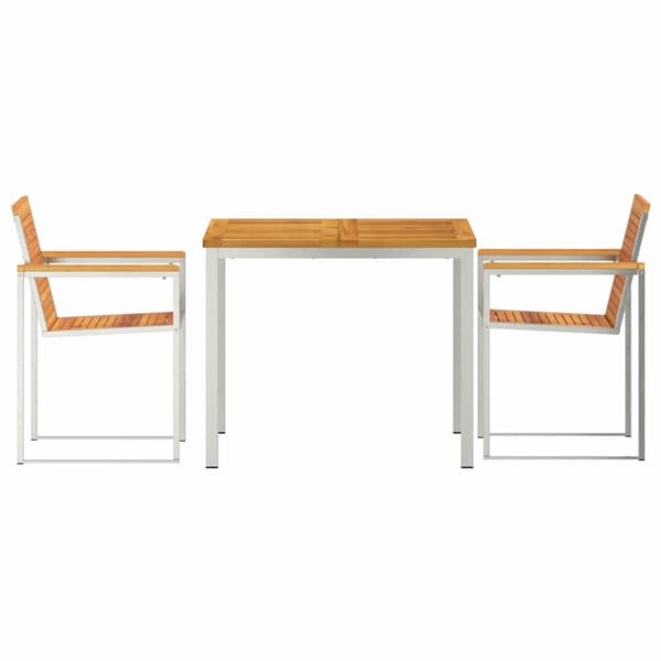 vidaXL Hage Spisegruppe 3 pcs Brun Solid akasietre