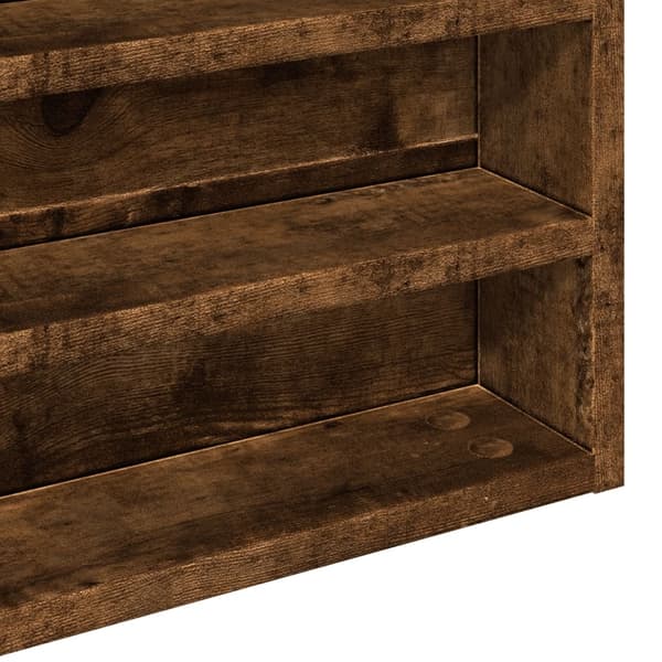 vidaXL Hyller røkt eik 100x8,5x50 cm konstruert tre