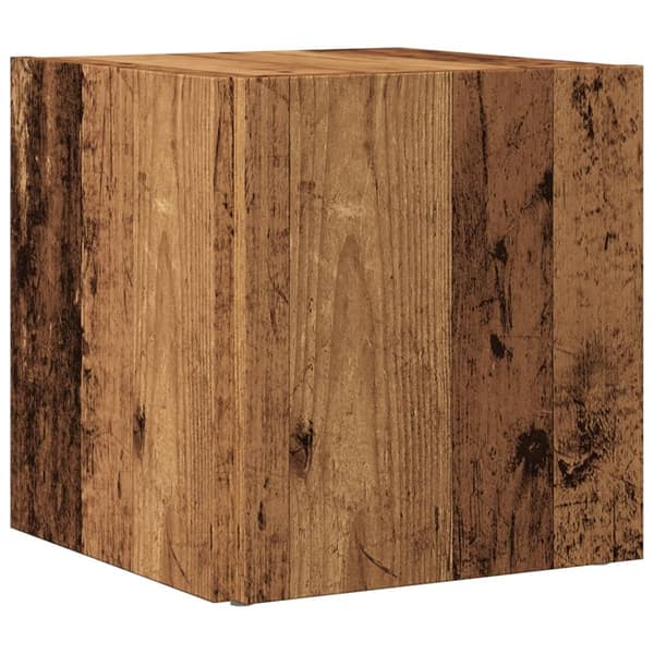 vidaXL Sidebord gammelt tre 33x33x34 cm konstruert tre