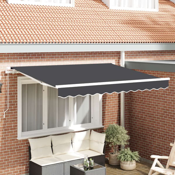 vidaXL Markisväv Antracit 330 x 195 cm Polyester
