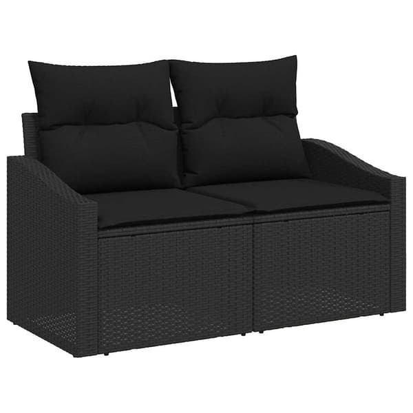 vidaXL Soffset med kudde 6 pcs konstrotting