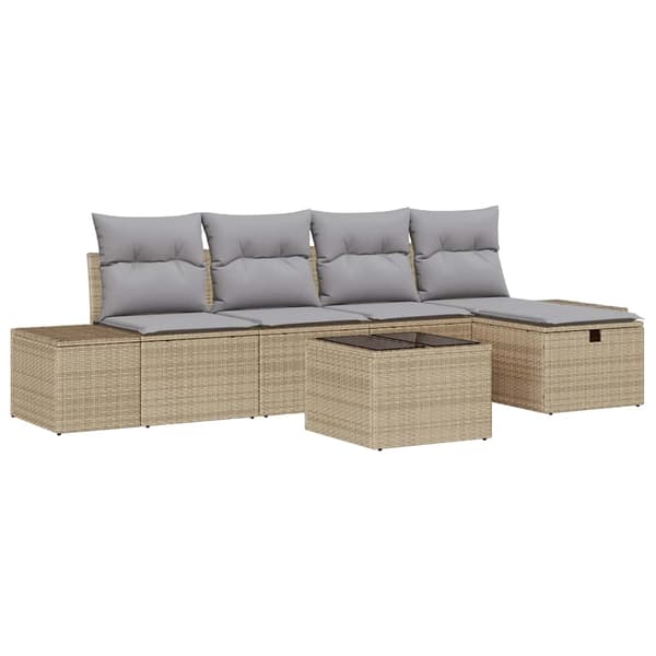 vidaXL Soffset med kudde 5 pcs konstrotting