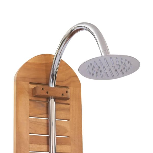 vidaXL Utomhusdusch massiv teak 70x75x204 cm