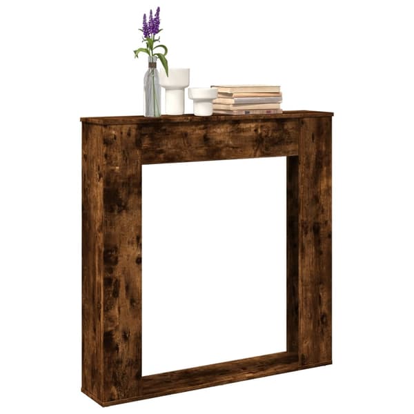 vidaXL Peisramme røkt eik 100x20x100 cm konstruert tre