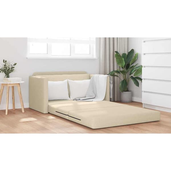 vidaXL Soffsäng 110cm Kräm tyg