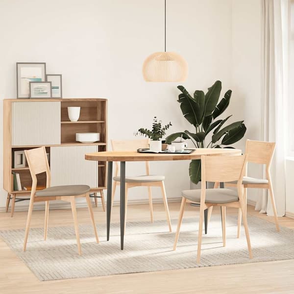 vidaXL Bordplate 140x60x4 cm oval heltre eik