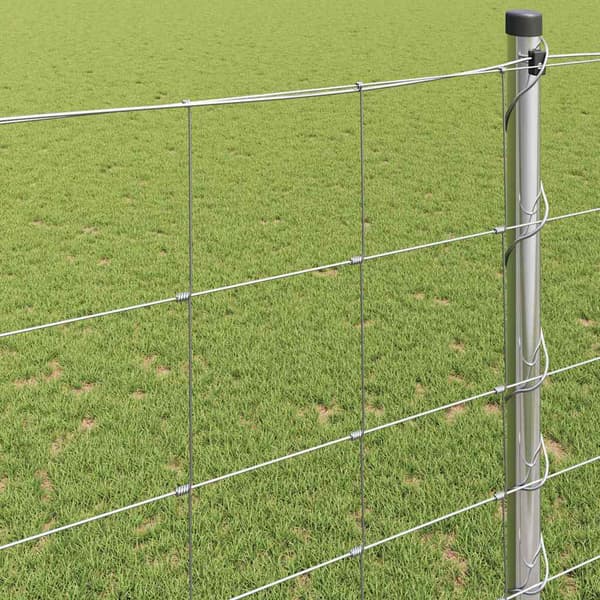 vidaXL Jordegjerde sølv 25 x 1,4 m Galvanisert stål