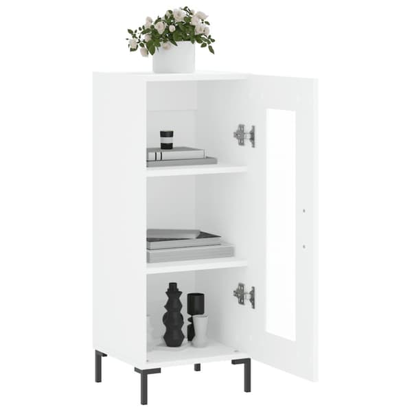 vidaXL Skänk vit 34,5x34x90 cm konstruerat trä