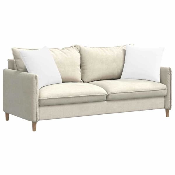 vidaXL Soffkuddar 2 st Vit 50 x 50 cm tyg