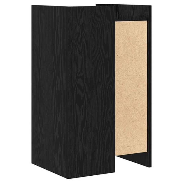 vidaXL Serviesskap Svart Eik 45 x 35 x 75 cm