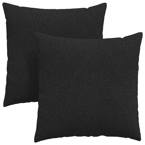 vidaXL Soffkuddar 2 st Svart 60 x 60 cm tyg