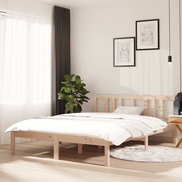 vidaXL Sengeramme heltre 135x190 cm Double