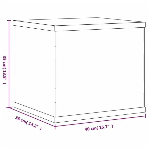 vidaXL Akryllåda transparent 40x36x35 cm