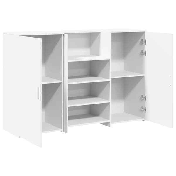 vidaXL Receptionsdisk vit 155x50x103,5 cm konstruerat trä
