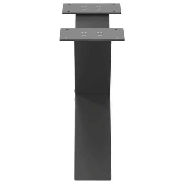 vidaXL Soffbordsben X-formade 2 st antracit 50x(30-31) cm stål