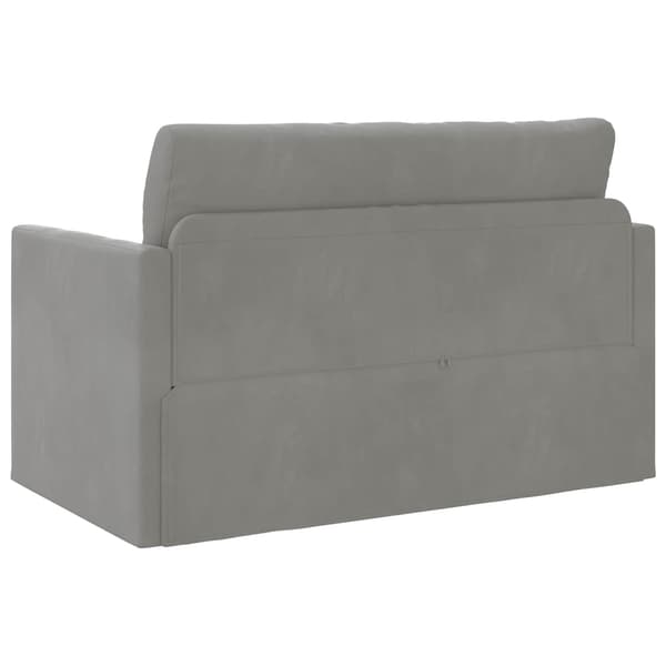 vidaXL Soffsäng Ljusgrå 124 x 71 x 78 cm Sammet