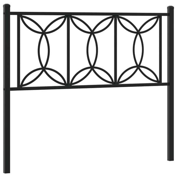vidaXL Utskiftbar sengegavl i metall svart 107 cm