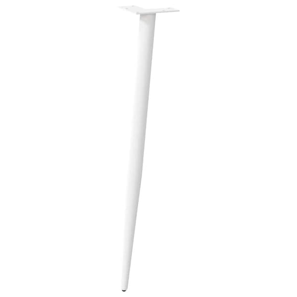 vidaXL Soffbordsben konisk form 4 st vit 72-73 cm stål