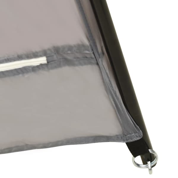 vidaXL Pooltält tyg 500x433x250 cm grå