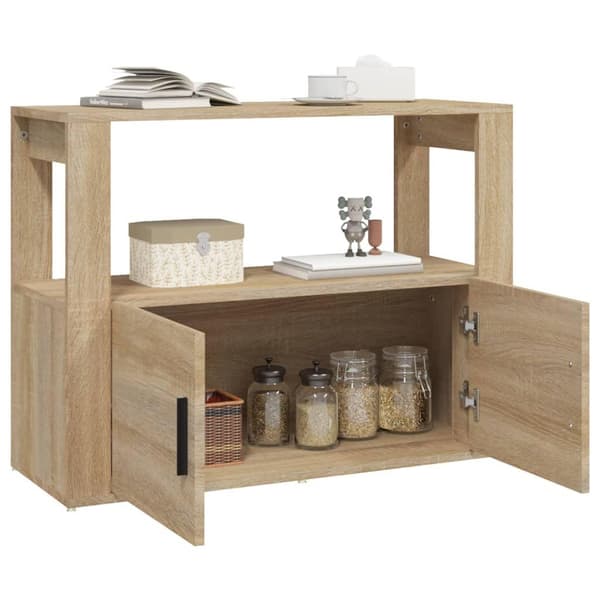 vidaXL Skjenk sonoma eik 80x30x60 cm konstruert tre