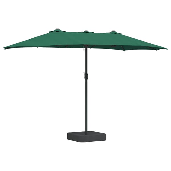 vidaXL Trädgårdsparasol Grön 385 x 209 x 244 cm Polyester