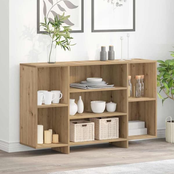vidaXL Serviesskap Artisan Eik 120 x 30 x 75 cm Konstruert tre