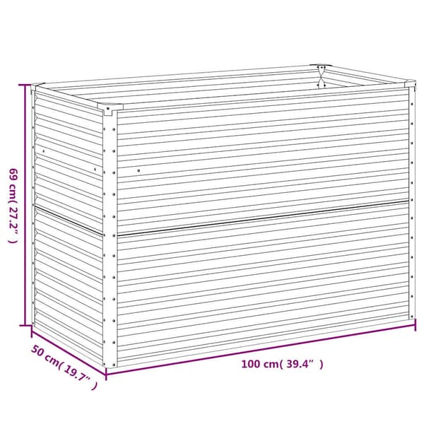 vidaXL Høybed til hage 100x50x69 cm cortenstål