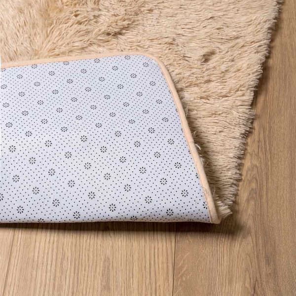 vidaXL Flossteppe med lang luv NAVARRA beige 60x100 cm polyester
