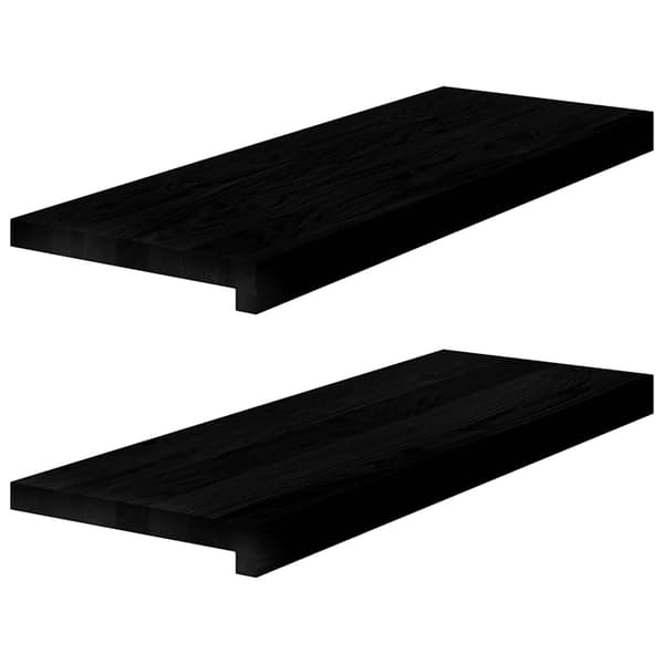 vidaXL Vinduskarmer 2 stk mørkebrun 70x25x2 cm heltre eik