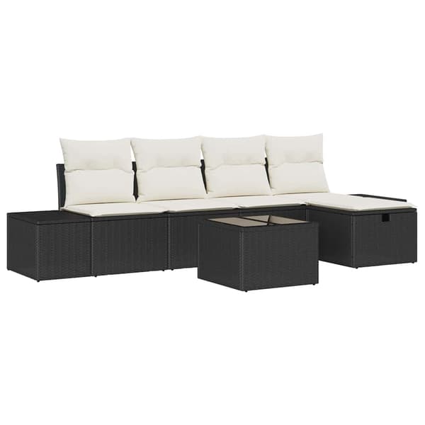 vidaXL Soffset med kudde 6 pcs konstrotting