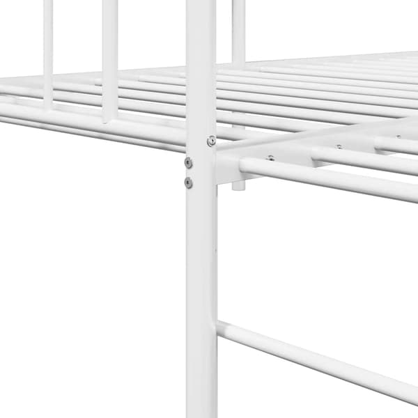 vidaXL Dagbäddram Vit 90 x 200 cm Stål