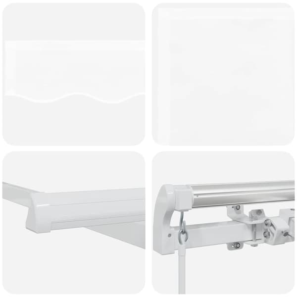 vidaXL Markise Hvit 4,5 × 3,5 m Polyester og metall