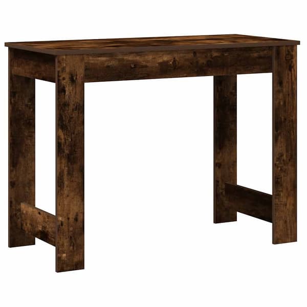 vidaXL Skrivebord røkt eik 100x45x75 cm konstruert tre