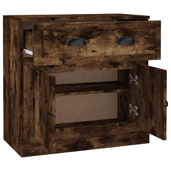 vidaXL Skjenk røkt eik 70x35,5x67,5 cm konstruert tre