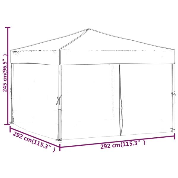 vidaXL Markise Hvit 3,5 x 2,5 m Metall