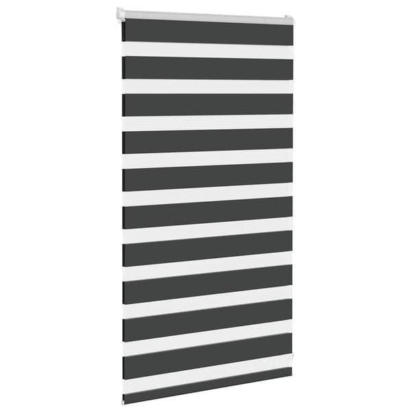vidaXL Rullgardin zebra svart 70x100 cm tyg bredd 65,9 cm polyester