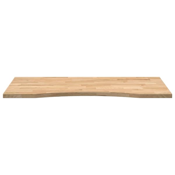 vidaXL Bordplate rektangulær 100x60x2,5 cm ubehandlet heltre eik