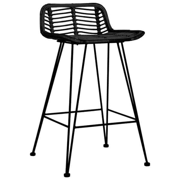 vidaXL Barstoler 2 stk svart rotting