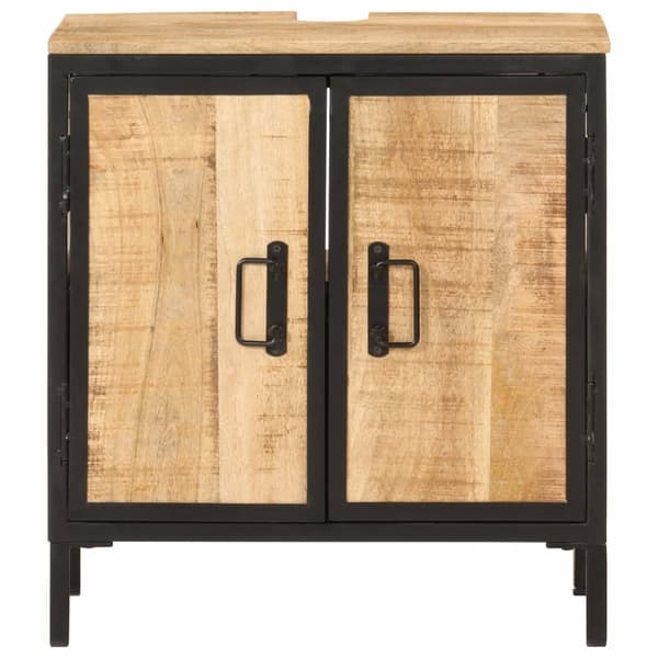 vidaXL Baderomsskap 55x35x60 cm heltre mango og jern