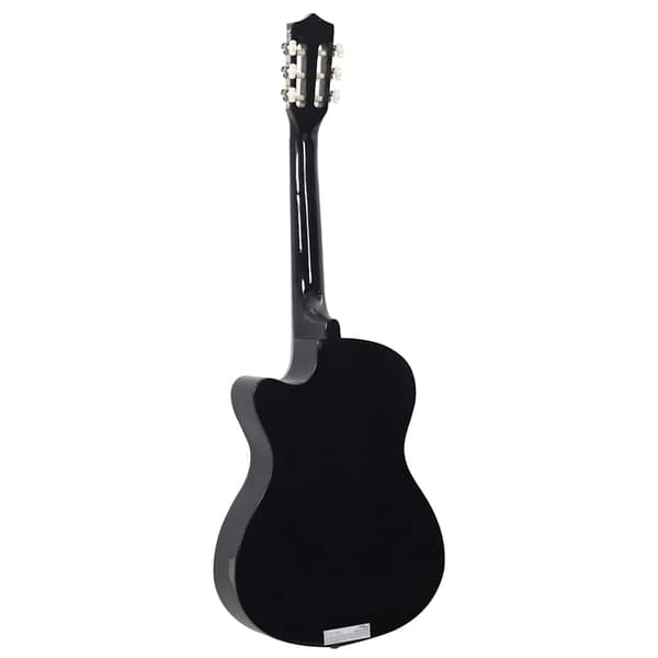 vidaXL Gitarr 12 delar med 6 strängar western svart 38"