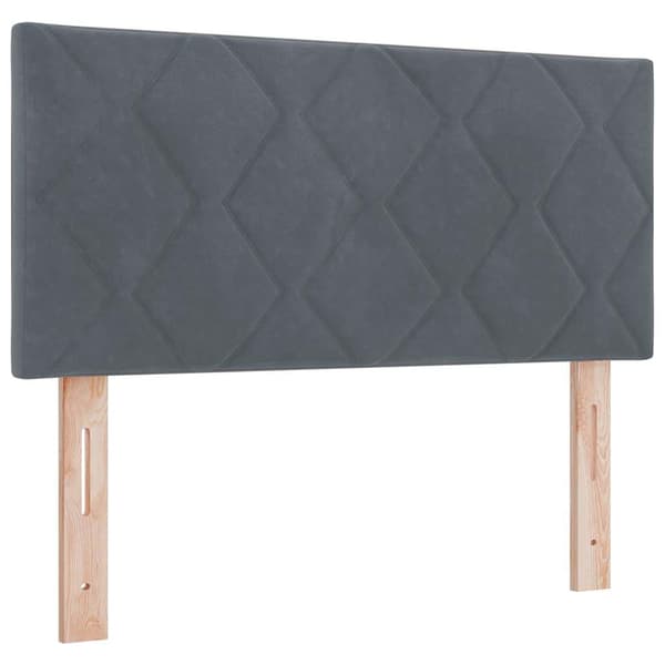 vidaXL Huvudgavel Mörkgrå 90 cm Sammet
