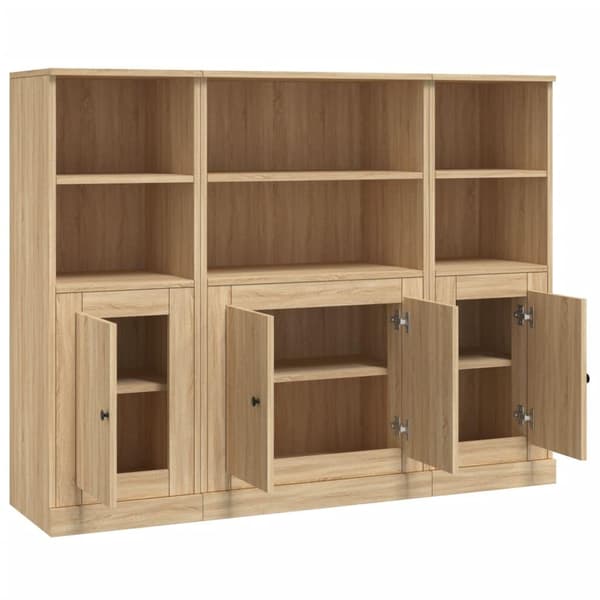 vidaXL Highboards 3 stk sonoma eik konstruert tre