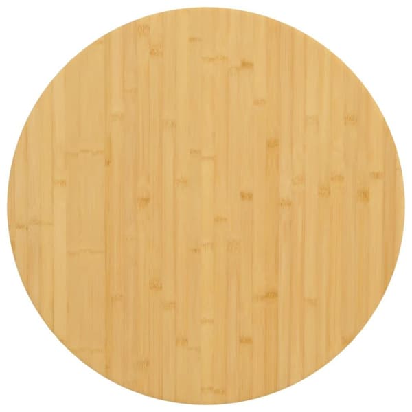 vidaXL Bordplate Ø70x2,5 cm bambus