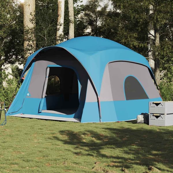 vidaXL Campingtelt 6 personer blå vanntett