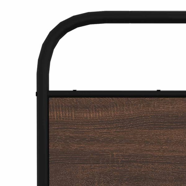 vidaXL Utskiftbar sengegavl brun eik 140 cm stål og konstruert tre