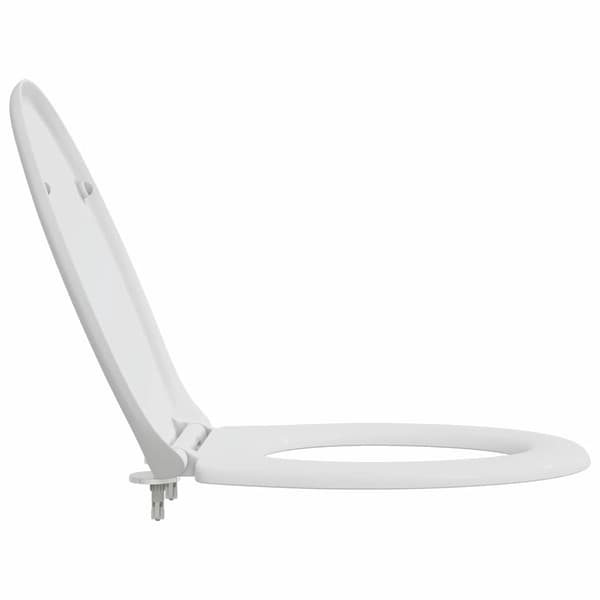 vidaXL Vit Plast Standard Stabil Standard toalettlock Oval