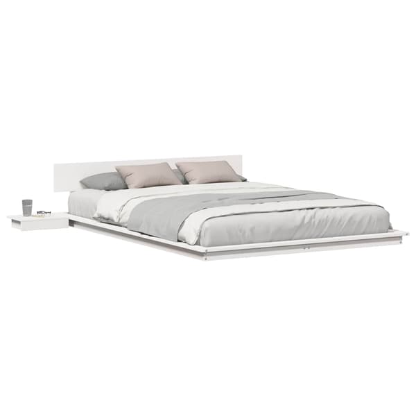 vidaXL Sengestamme Hvit 160 x 200 cm tre